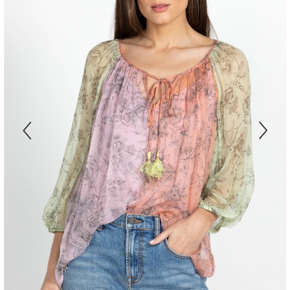 SERENA PEASANT BLOUSE, Size M